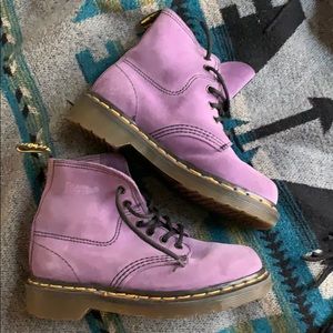 Purple Dr Martens. The original made in England.